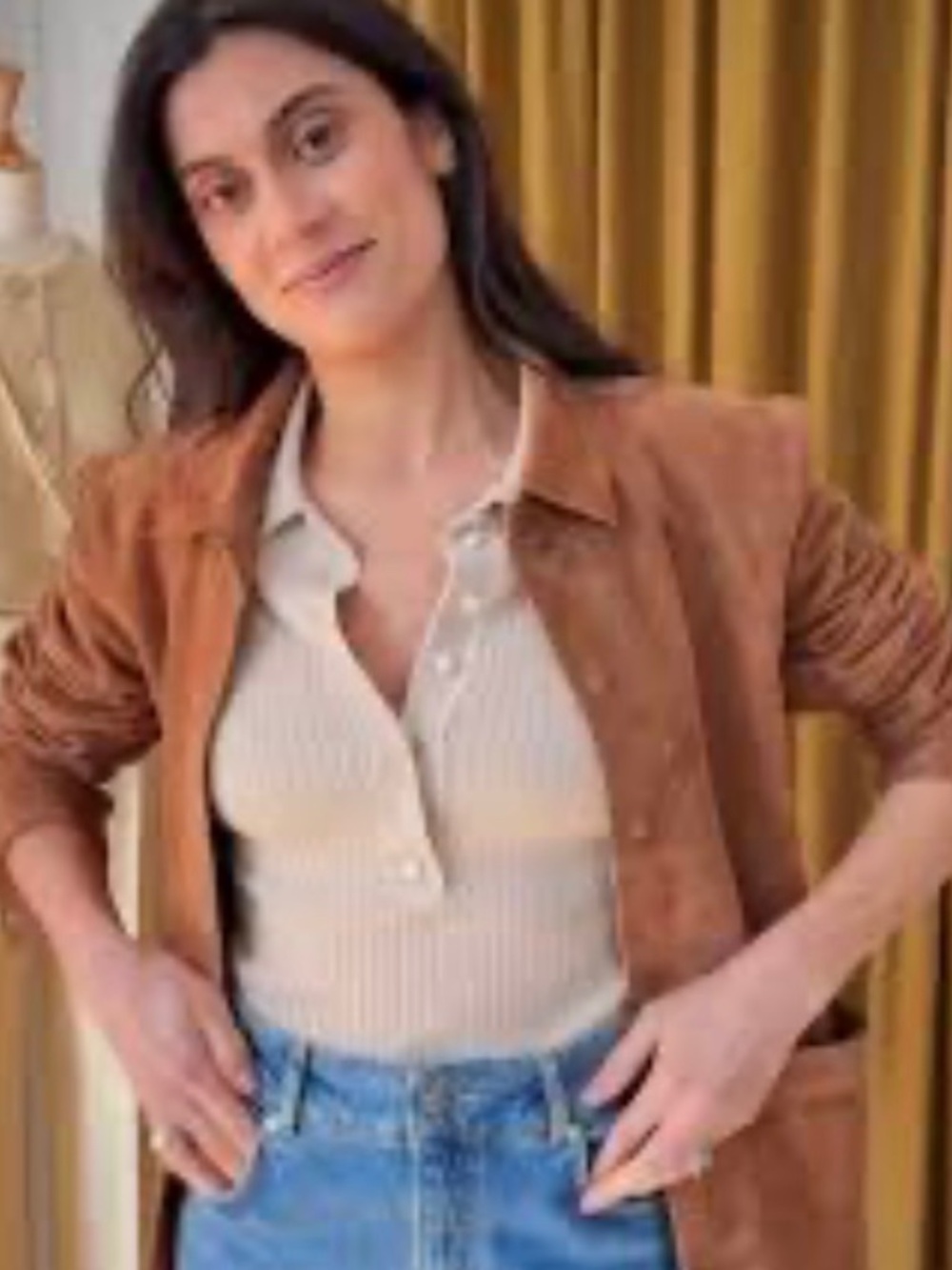 Sezane Cream Jumper